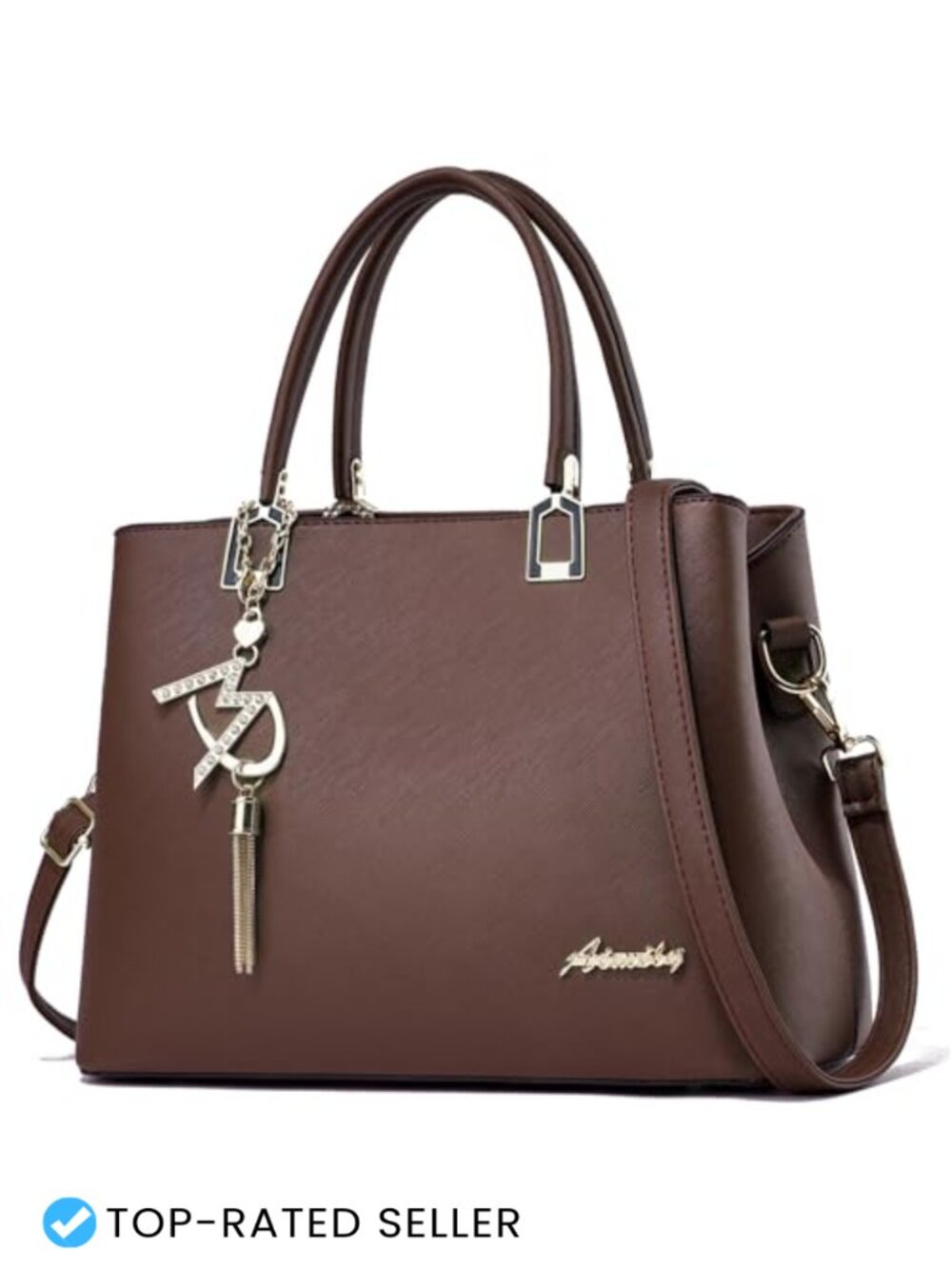 Top Handle Satchel Tote Bag PU Leather Shoulder Crossbody Women Handbag